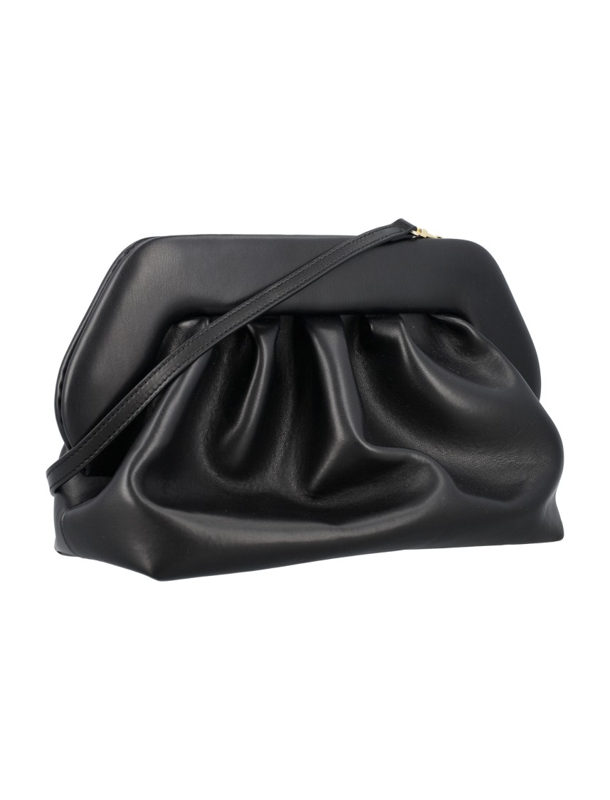 THEMOIRÈ THEMOIRÈ STRUCTURED BLACK BIOS CLUTCH WITH MAGNETIC CLOSURE