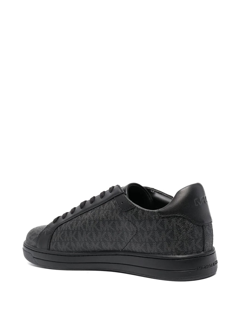 Michael Kors Keating Lace Up Sneakers In Black