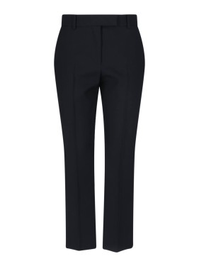 Alexander Mcqueen Black Cotton Trousers | THE LIST