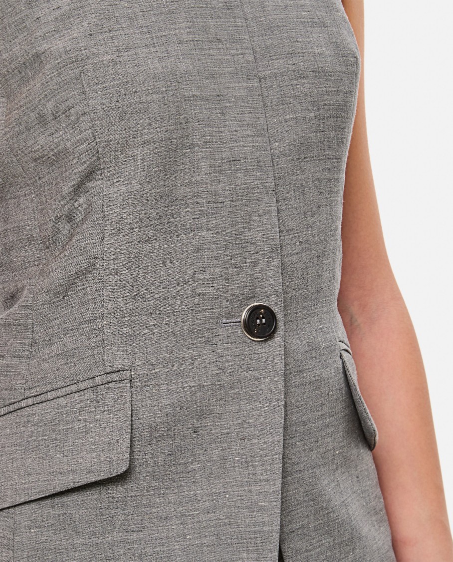 Durazzi Milano Tailored Waistcoat In Grey