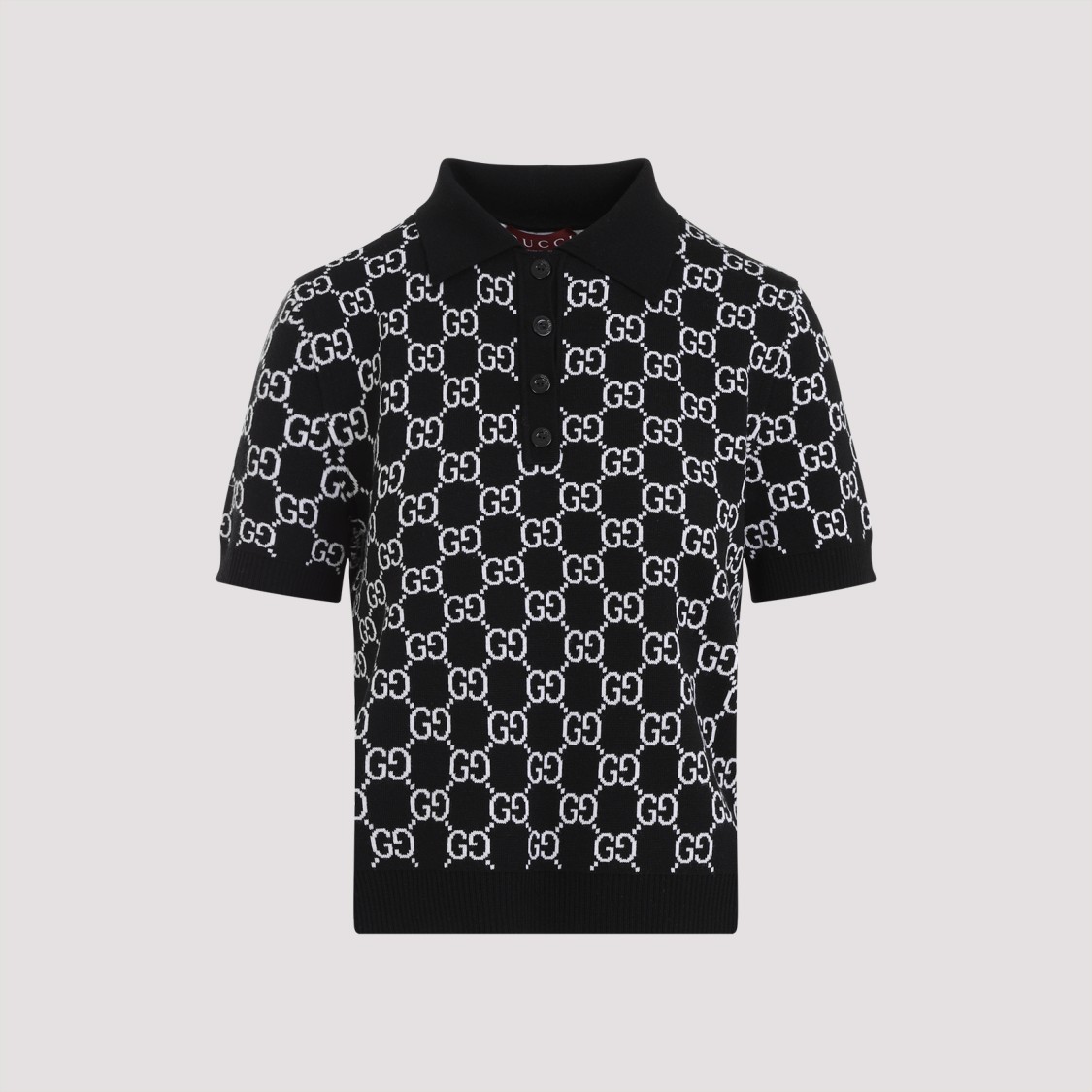 GUCCI GUCCI BLACK POLO T-SHIRT