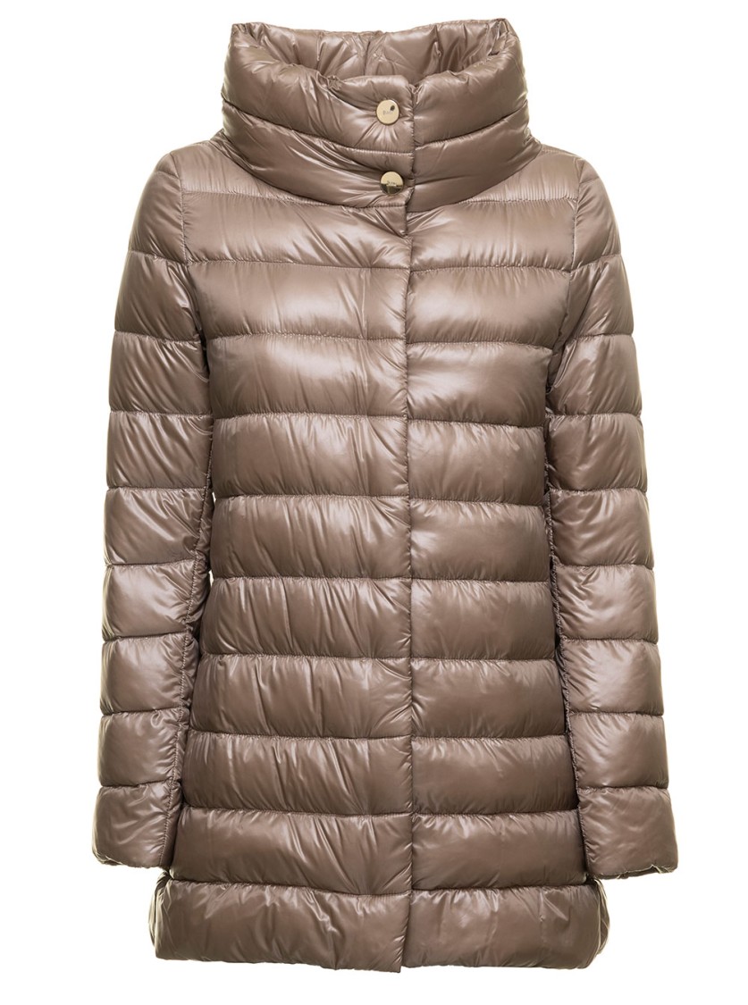 Herno Amelia Taupe Colored Nylon Down Jacket