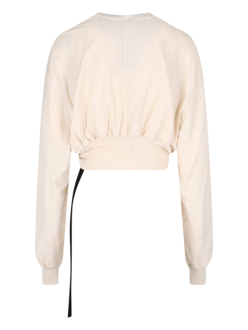 Rick Owens Drkshdw Drkshdw By Rick Owens "classic Mini" Crop T-shirt – Ivory