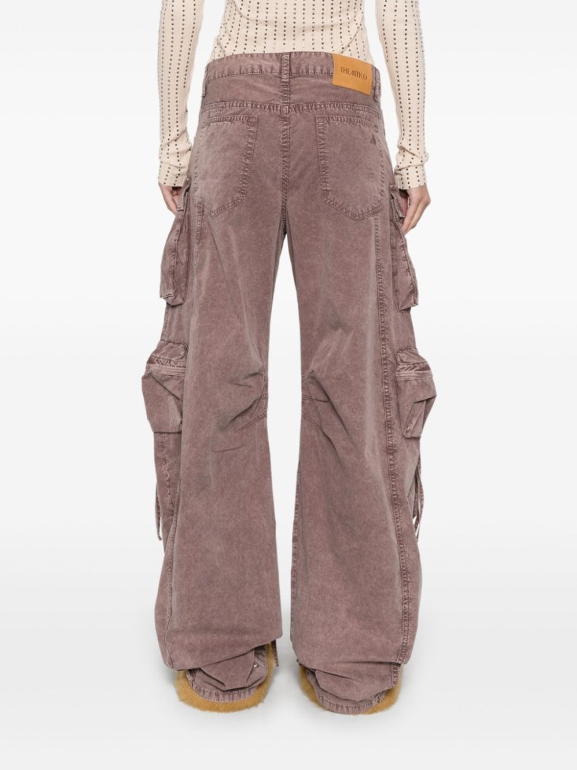 Shop Attico The Pink Relaxed Fit Cargo Jeans