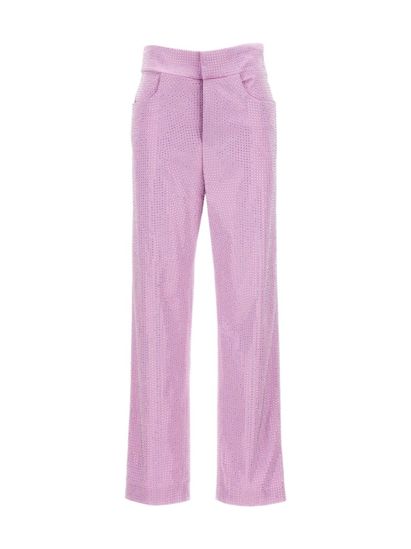 Giuseppe Di Morabito Wide-leg Pants With Crystals In Pink