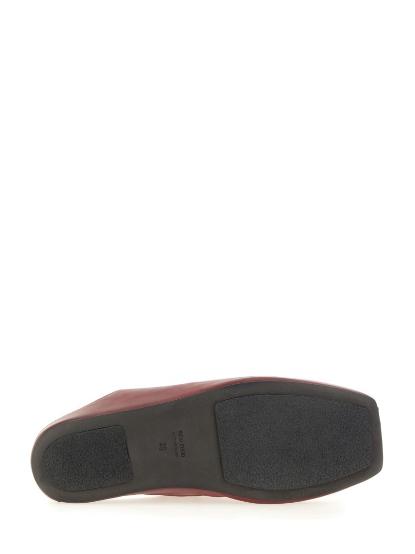 Shop Uma Wang Ballet Slippers In Burgundy