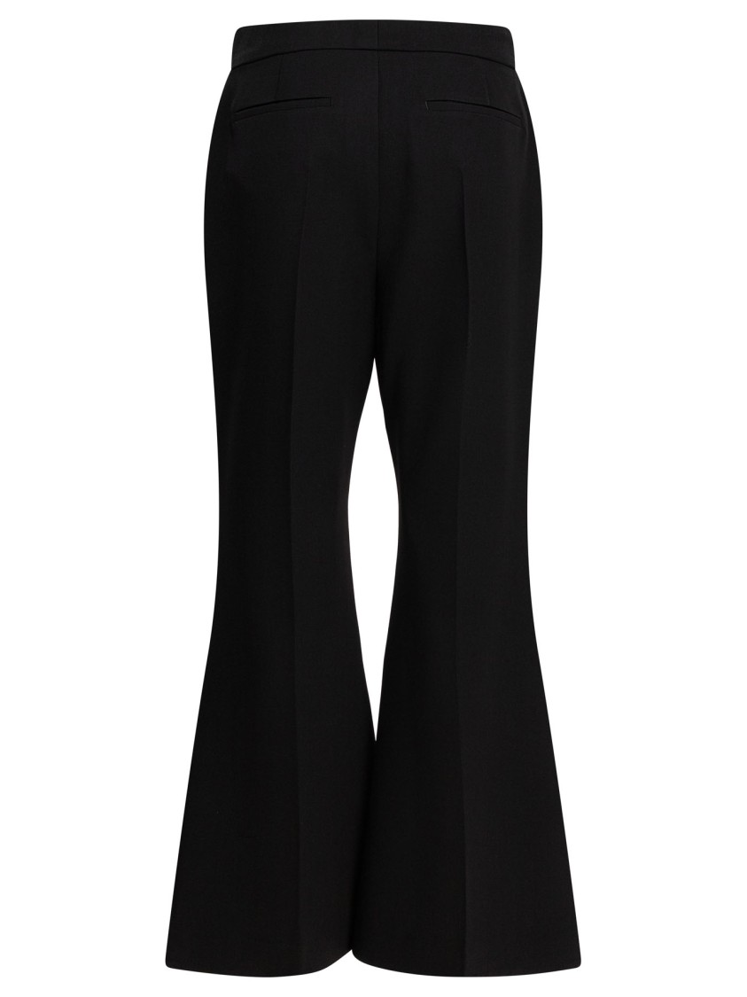 Givenchy High-rise Flared Trousers In Luxurious Wool In Black