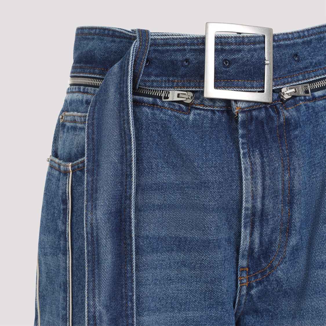 Shop Jean Paul Gaultier Blue Denim Jeans
