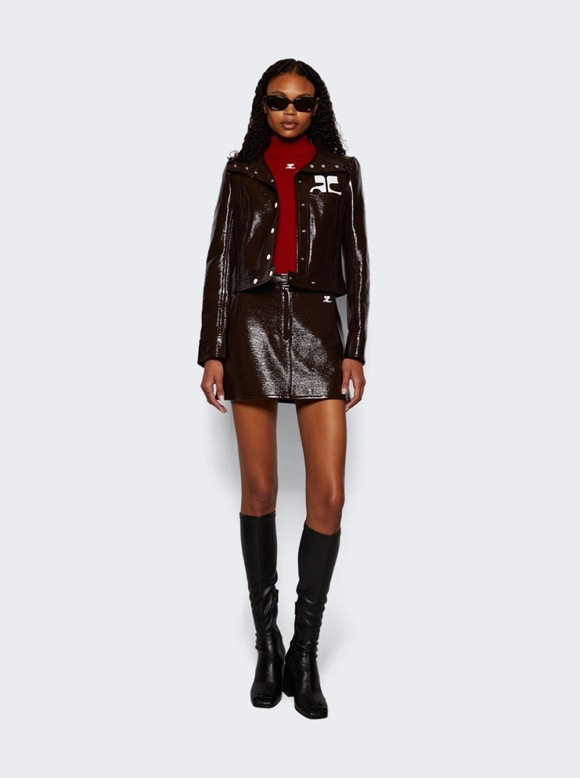 Courrèges Courreges Contrast Top With Buckle Detail In Black