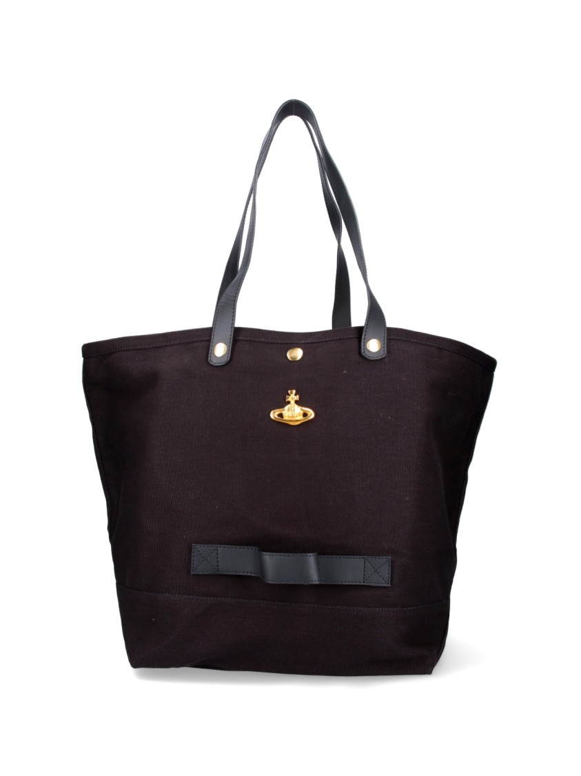 Vivienne Westwood Structured Black Tote Bag