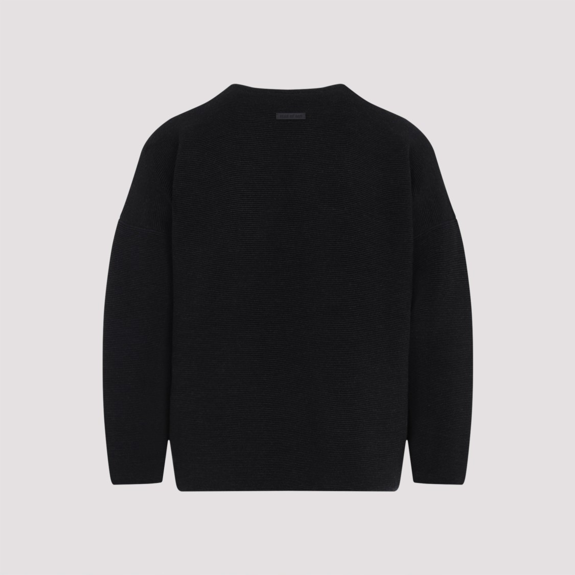 Fear Of God Black Dropped Shoulder Sweater In Black