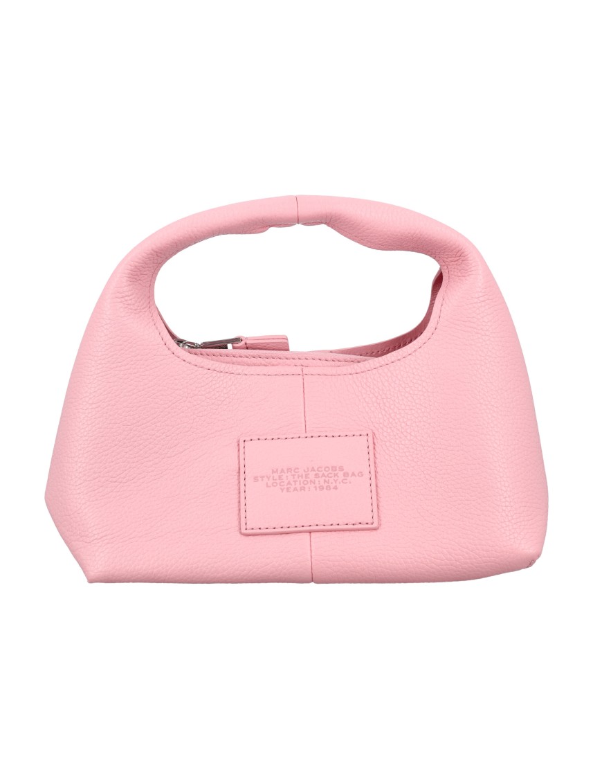 Shop Marc Jacobs Textured Leather Mini Sack Handbag In Pink