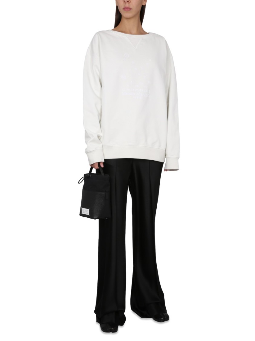 Maison Margiela Women Crewneck Sweatshirt In White