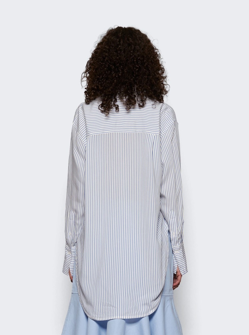 Victoria Beckham Wrap Tuck Detail Blouse White And Regatta