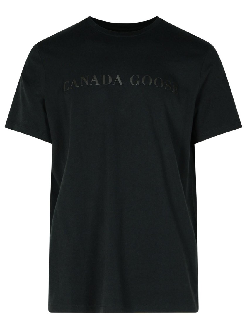 CANADA GOOSE CANADA GOOSE 'EMERSEN' BLACK COTTON T-SHIRT 