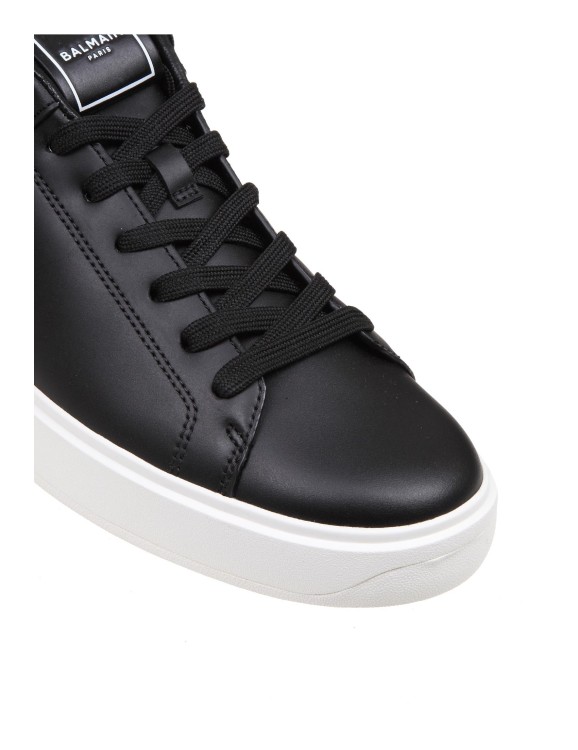 Balmain B Court Sneakers In Black Calfskin | THE LIST
