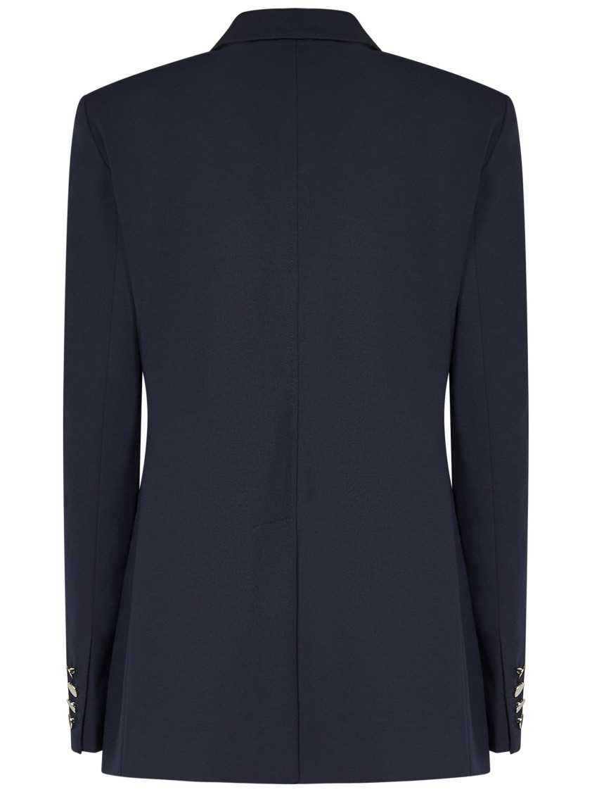 Max Mara Double-breasted Blazer With Gold-tone Buttons And Tailored Fit In Black