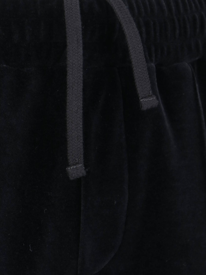 Valentino Black Chenille Jogger Trousers Black
