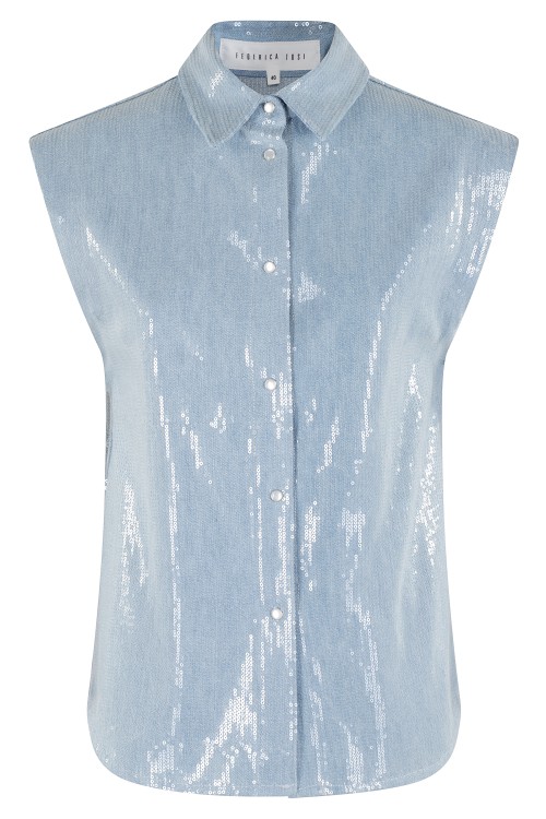 FEDERICA TOSI FEDERICA TOSI SEQUINED VEST SHIRT