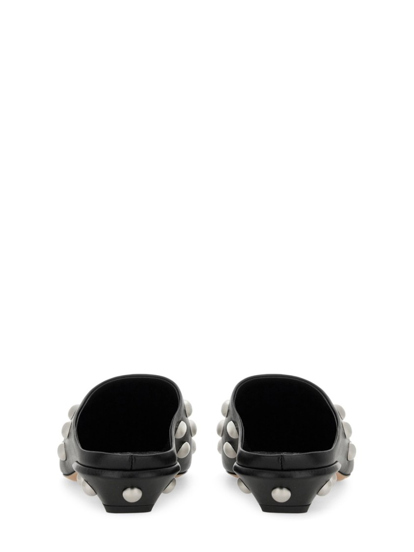 Paris Texas Studded Pointed Toe Mule In Black