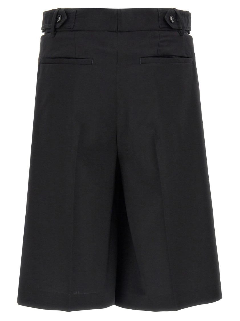 Pt Torino Midnight Blue Stretch Polyester Blend Bermuda Shorts