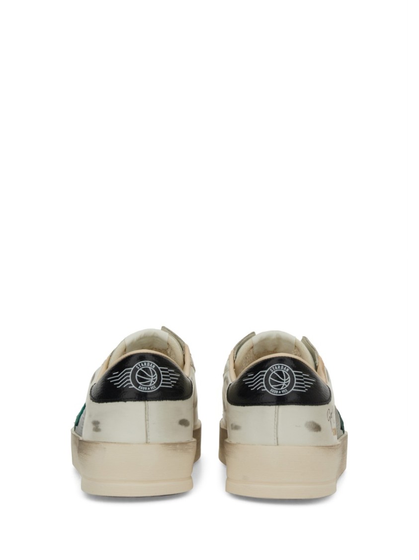 Golden Goose Stardan Leather Sneakers In White