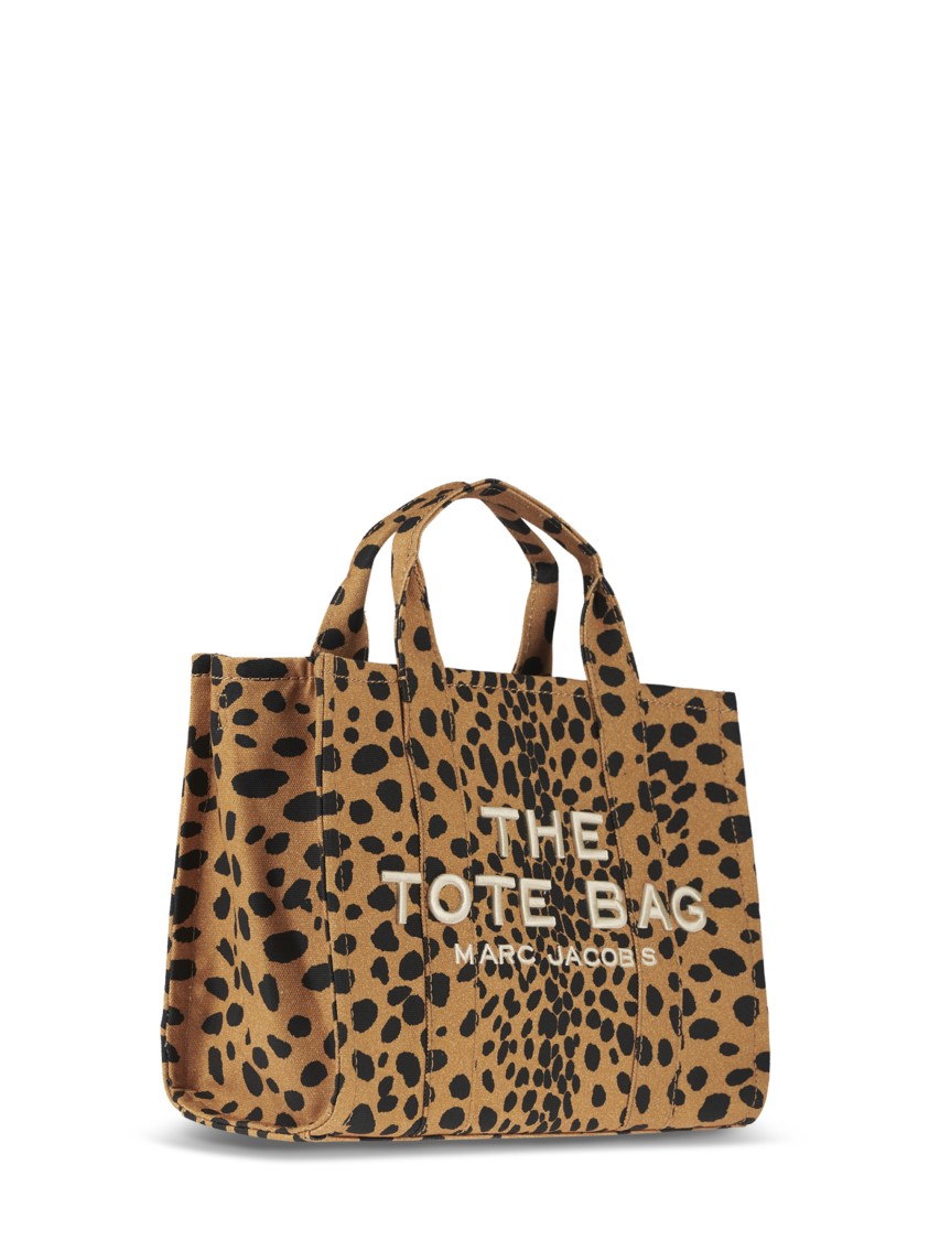 Marc Jacobs Structured Medium Tote With Playful Leopard Print In Brown