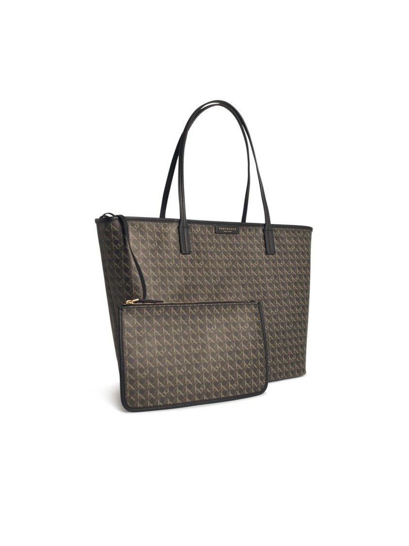 Tory Burch Ever-ready' Large Shopping Bag In Black Fabric