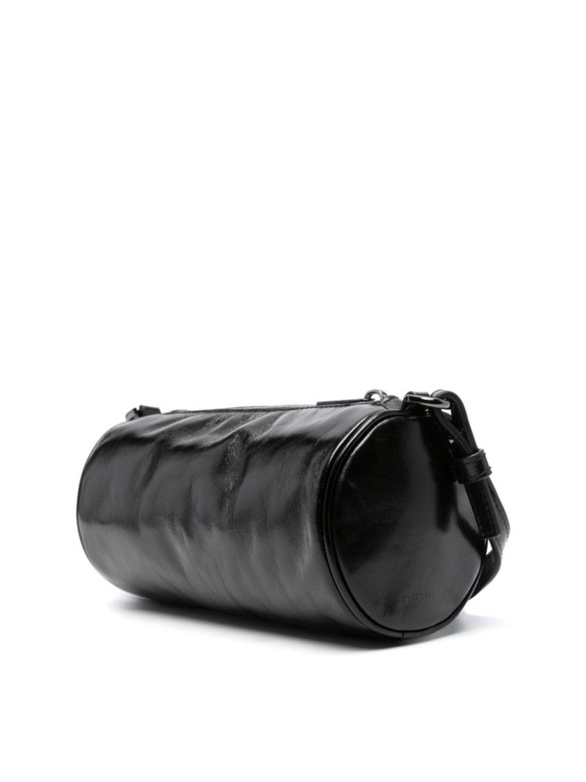 Off-white Torpedo Arrow Logo Small Shoulder Bag In Black