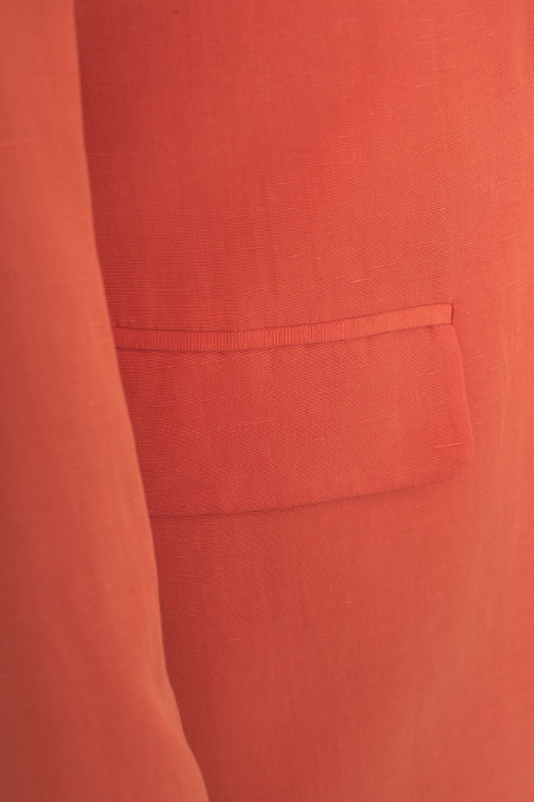 Liu •jo Liu Jo Single-breasted Blazer With Notched Lapels In Orange