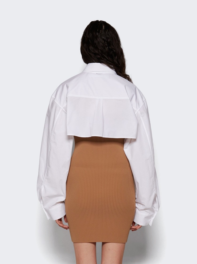 Alexander Wang Pre-styled Cropped Cami And Button Up Dress In White