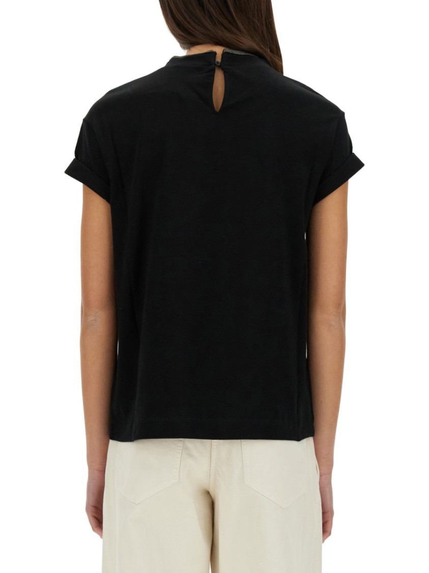 Brunello Cucinelli Cotton Jersey T-shirt In Black