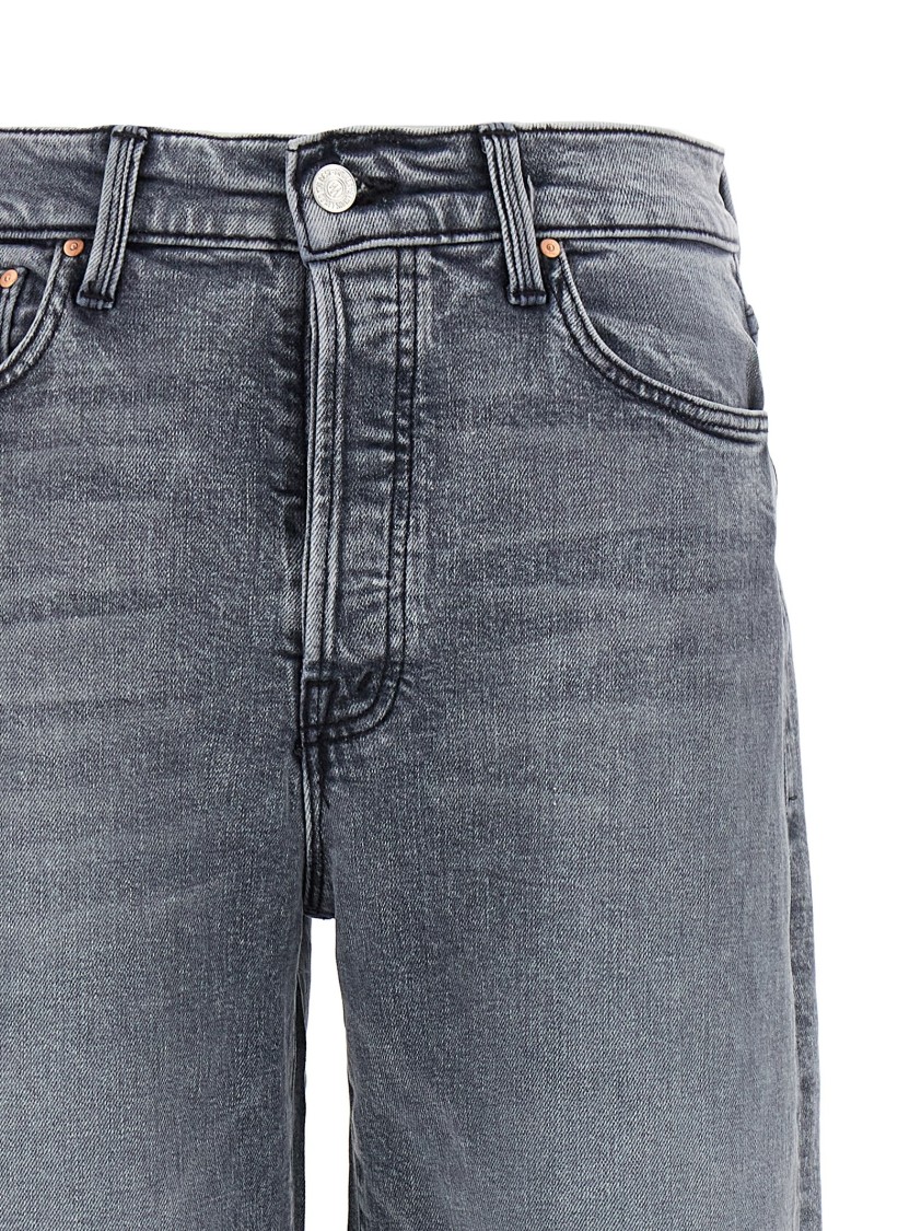 Mother The Swisher Sneak Off The Beaten Path Jeans In Gray