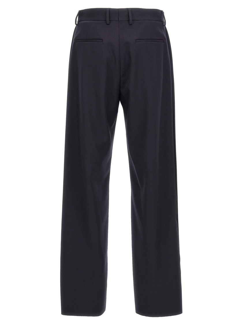 Fendi Crepe Trousers Featuring Pockets And Pleats In Black