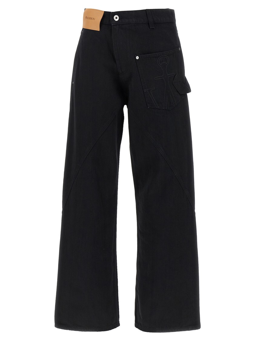 Jw Anderson J. W.anderson 'twisted Workwear' Jeans In Black