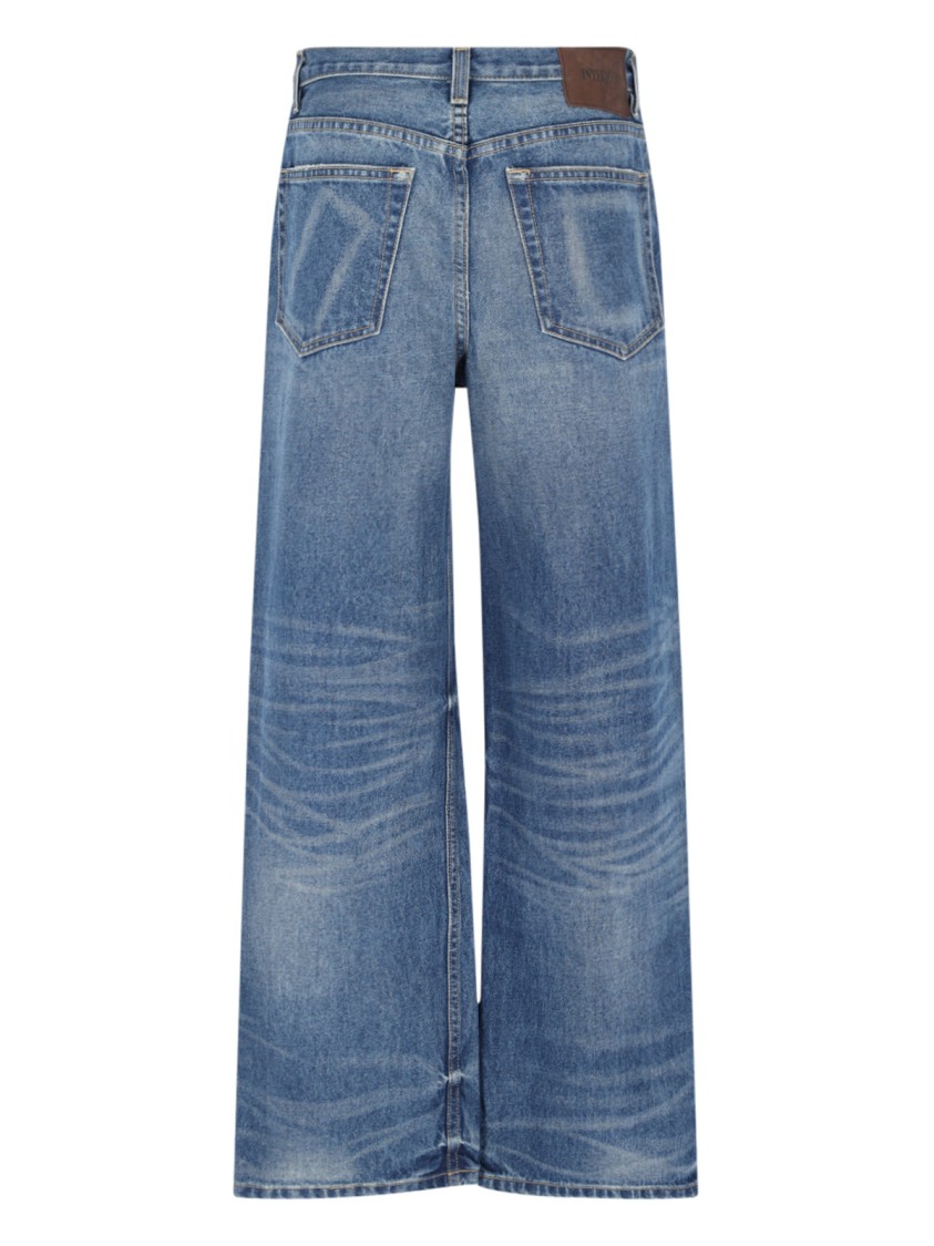 Interior High-waisted Wide-leg Jeans