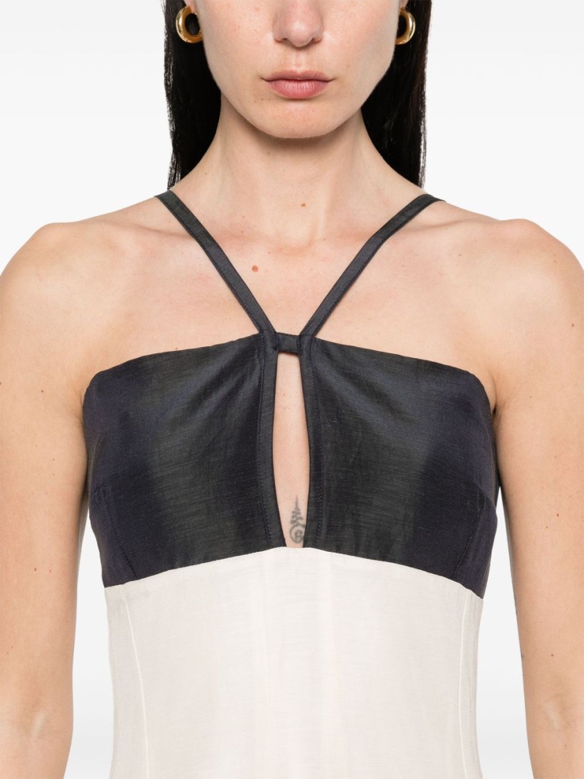 Shop Raquel Diniz Maxi Dress With Fitted Bodice
