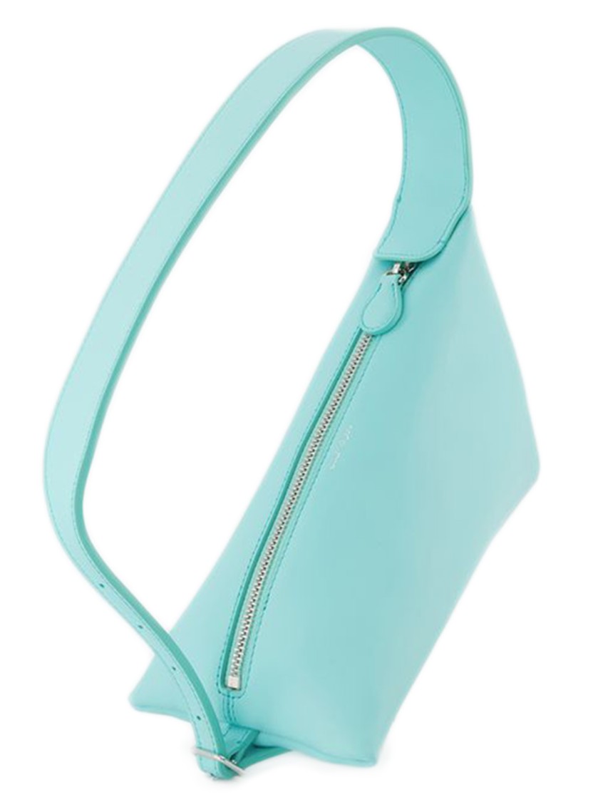 Courrèges Leather Baby Shark Hobo Bag - Blue - Leather