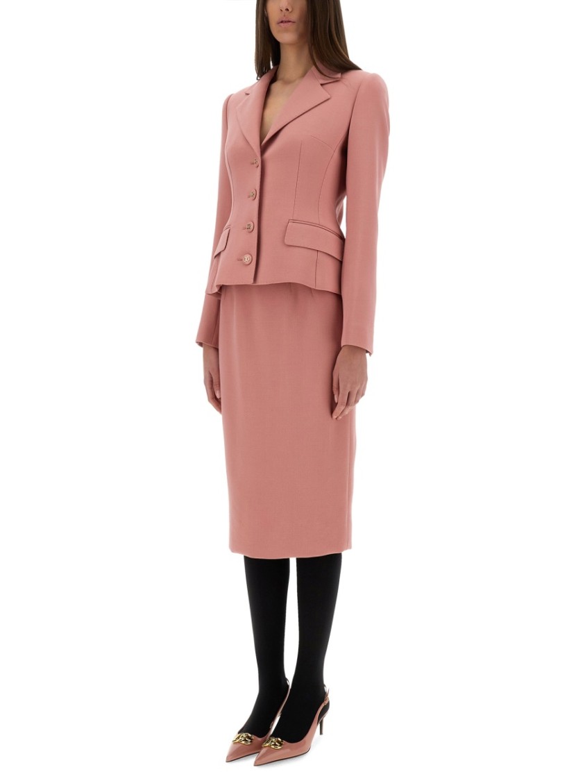 Dolce & Gabbana Midi Pencil Skirt In Pink