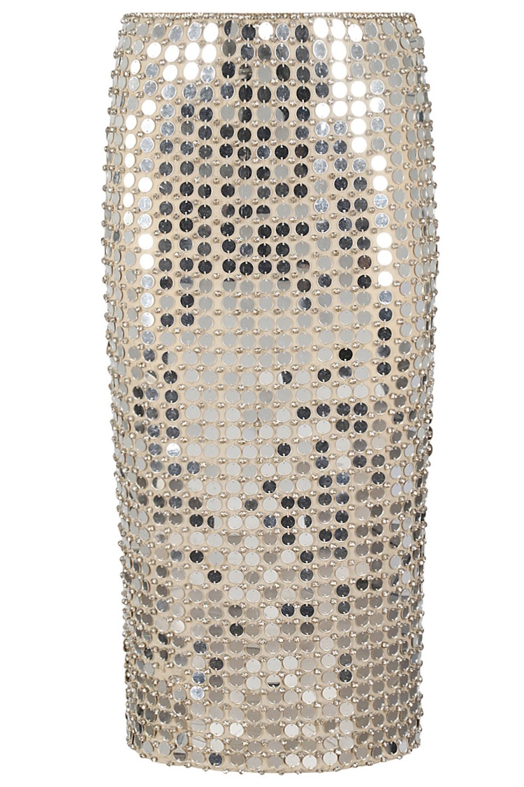 Retroféte Retrofete Sequin Embellished Skirt In Neutrals