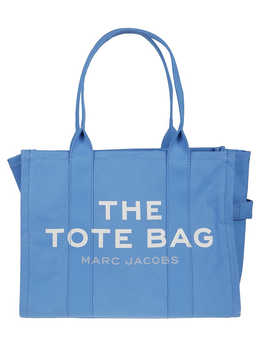 Marc Jacobs Spacious Cotton Canvas Tote With Adjustable Strap In Blue