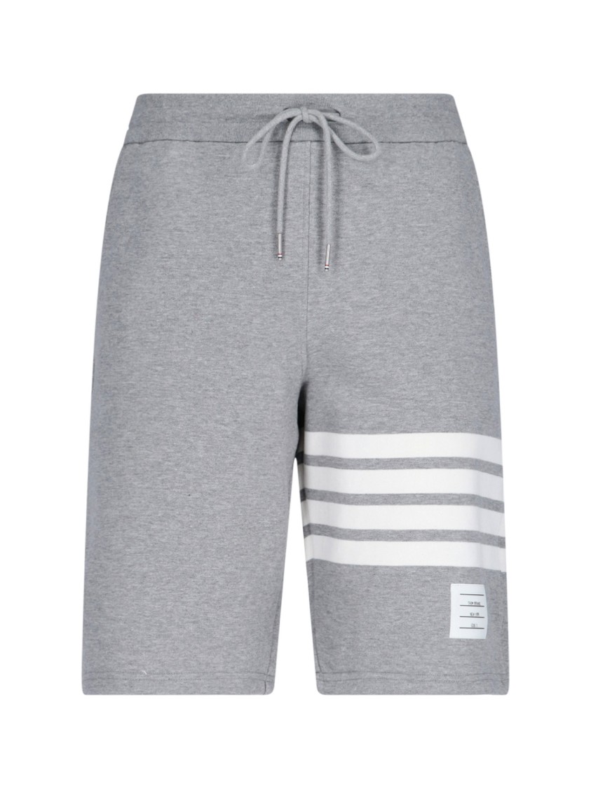 Thom Browne Men Classic Sweat Shorts With Engineered 4 Bar Stripes In Classic Loop Back