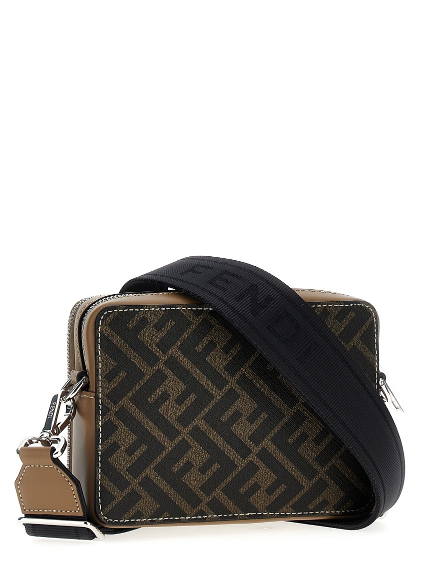 Fendi 'camera Case Organizer Squared Ff' Crossbody Bag In Brown
