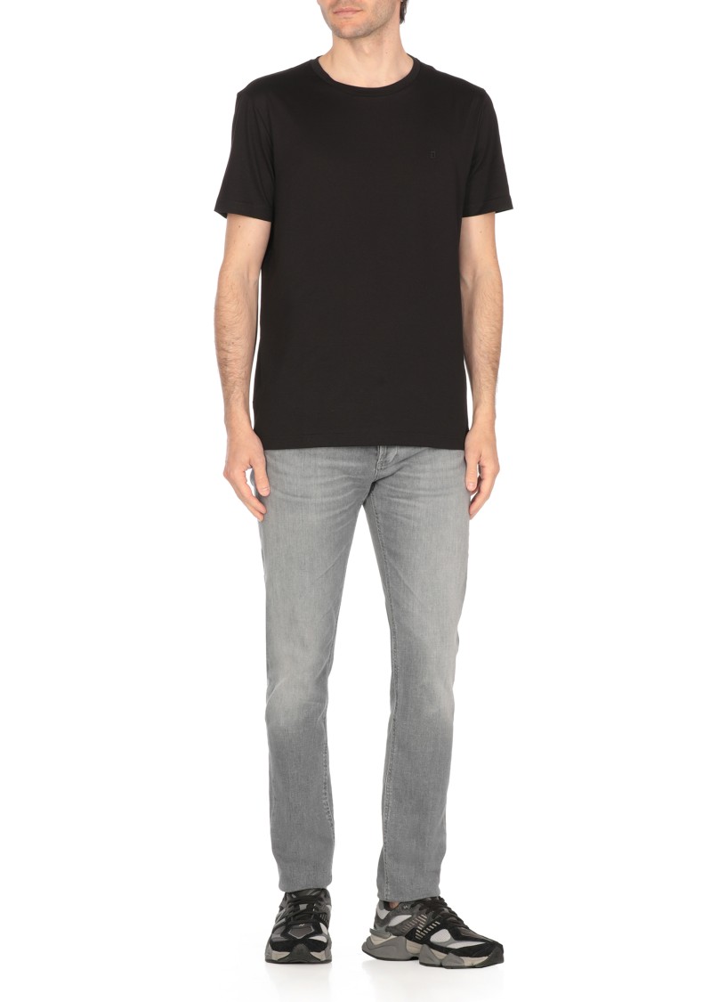 Dondup Denim Trousers With Belt Loops In Blue