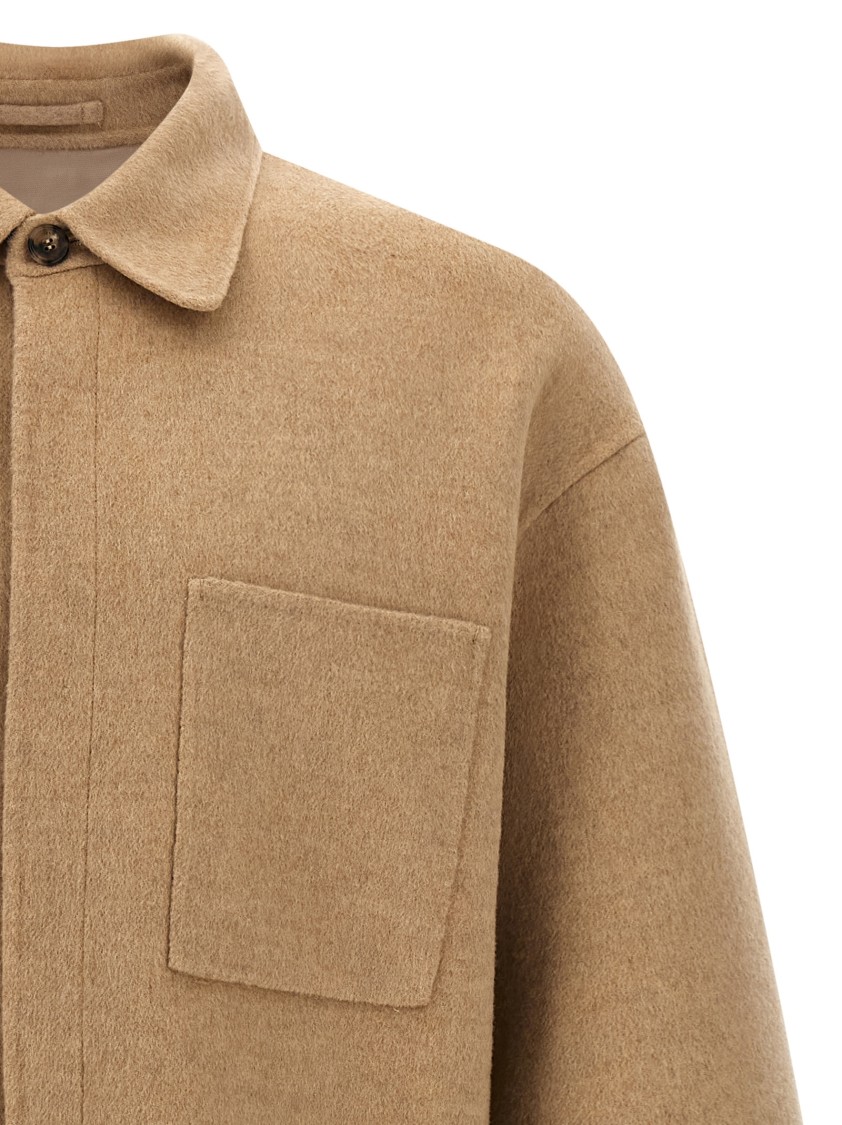 Jw Anderson J. W. Anderson Relaxed Fit Jacket With Classic Collar In Brown