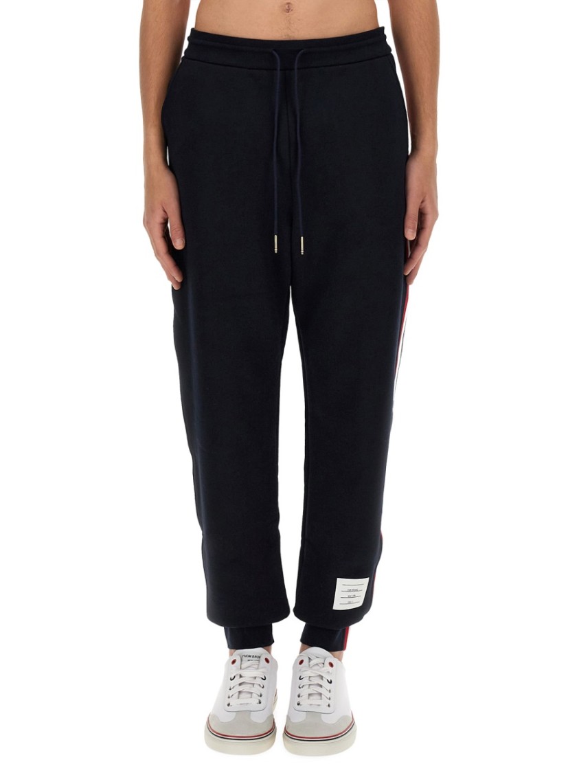 Thom Browne Tapered Grosgrain-trimmed Loopback Cotton-jersey Sweatpants