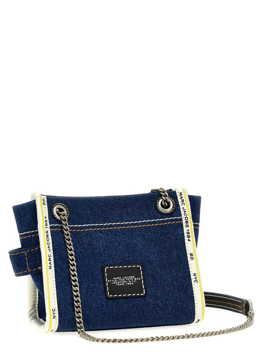 Marc Jacobs Women 'the Denim Chain Crossbody Tote' Crossbody Bag In Blue