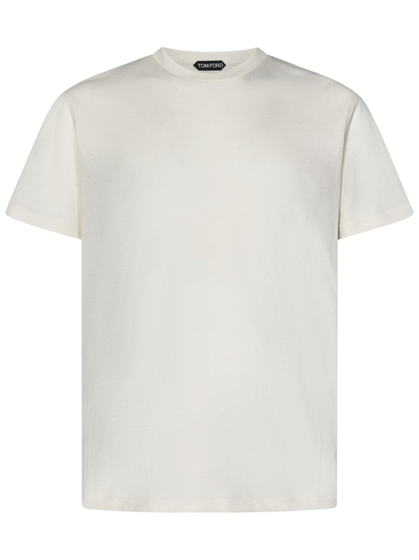 Tom Ford Pink Cotton Blend T-shirt In Neutrals