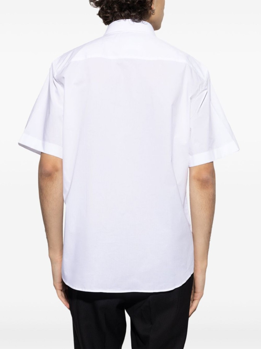 VERSACE JEANS COUTURE VERSACE JEANS COUTURE SHORT-SLEEVED WHITE COTTON SHIRT 