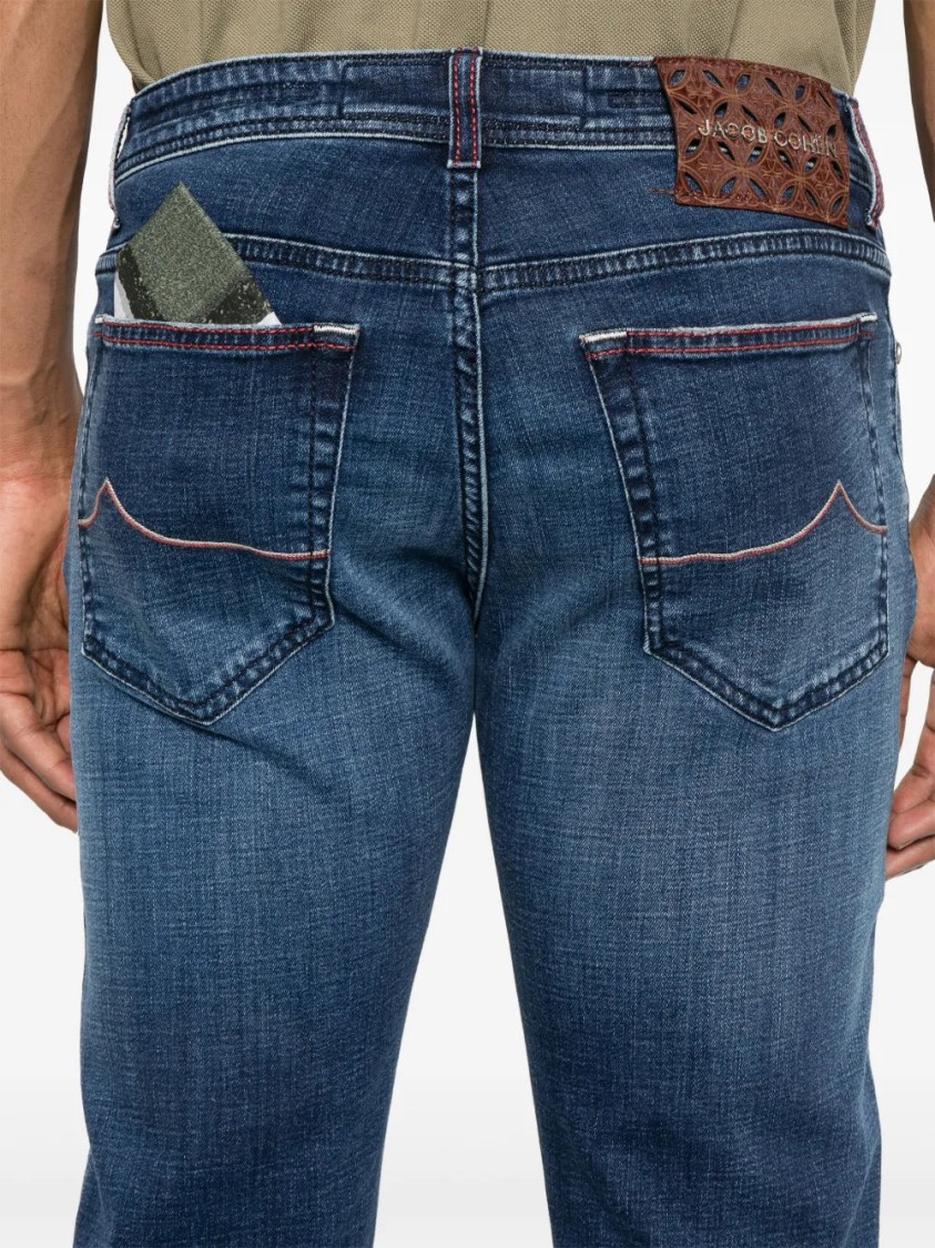 Jacob Cohen Blue Cotton Slim Men Jeans In Blue